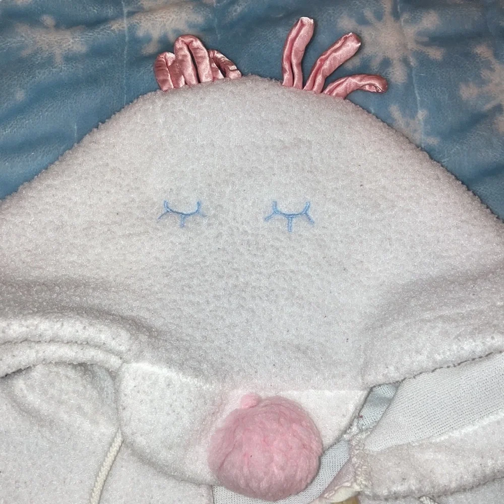 Carters vintage fleece deer hoodie size 24 Mos
